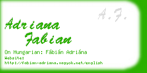 adriana fabian business card